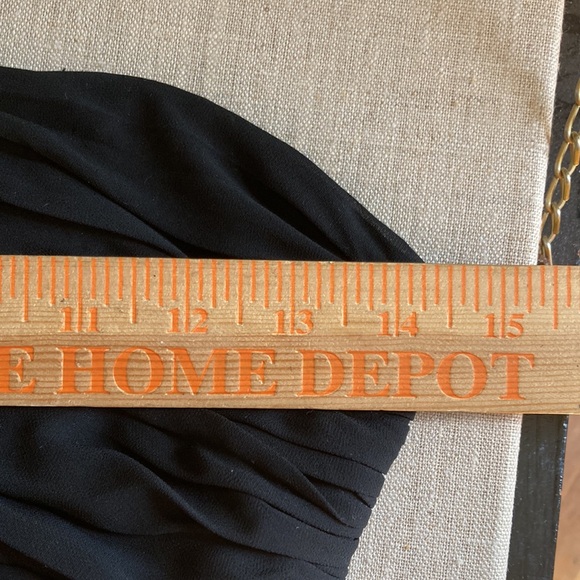 White House Black Market Chiffon Flowy Strapless Dress Sz 2 Gathered Bodice WHBM - Picture 9 of 9